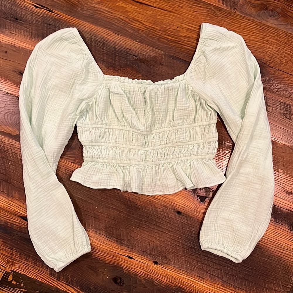 Mint green blouse